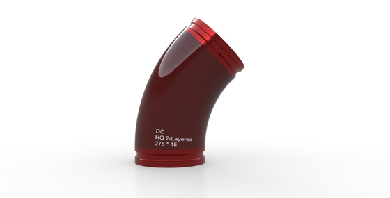 quality High Pressure Elbow Pipes 275 X 45   Hydraulic Wear Resistant Elbow 6.0mm Inner Wall factory